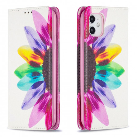 Capa iPhone 11 Flor de aguarela
