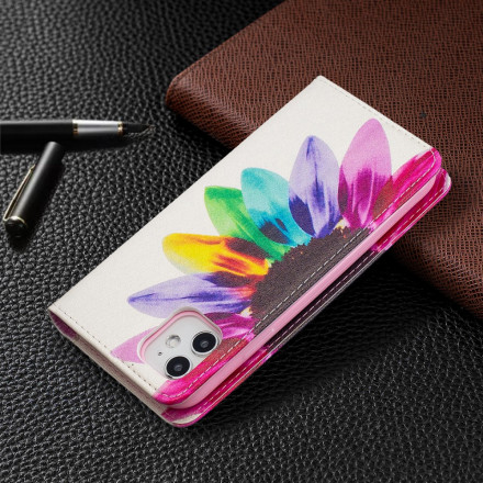 Capa iPhone 11 Flor de aguarela