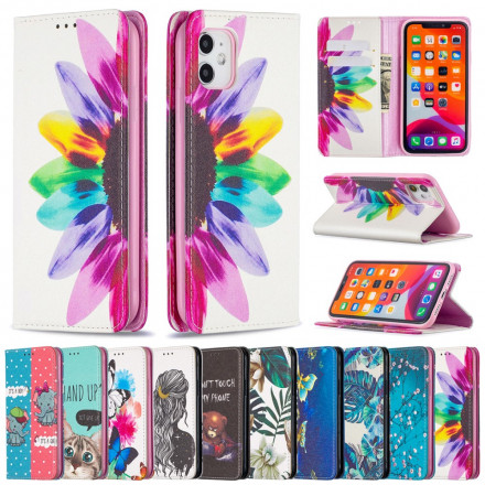 Capa iPhone 11 Flor de aguarela