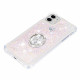 iPhone 11 Glitter Case com Anel de Diamante