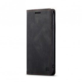 Tampa Flip Cover iPhone 11 Tecnologia RFID com efeito de pele
