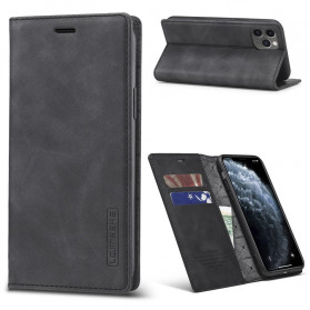 Tampa Flip Cover iPhone 11 Pro LC.IMEEKE Efeito Couro