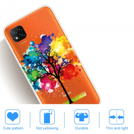 Xiaomi Redmi 9C Capa Transparente para Árvore de Aguarela