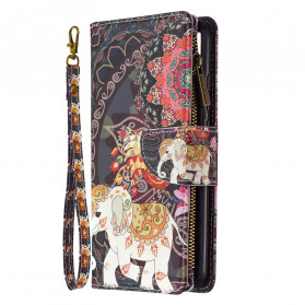 Xiaomi Redmi 9C Capa de Bolso de Elefante com Zíper de 9C