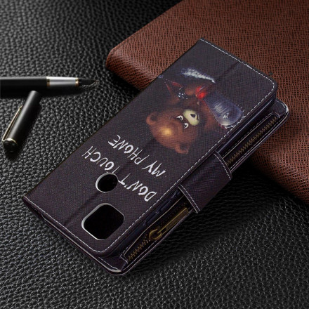 Xiaomi Redmi 9C Capa de bolso com Zipper Pocket Bear