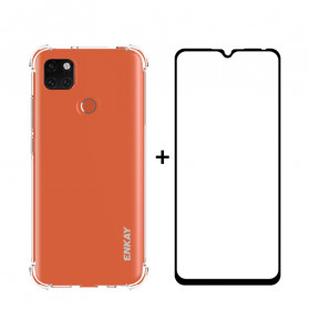 Xiaomi Redmi 9C Capa Combo e Ecrã de Vidro Temperado ENKAY