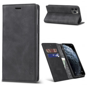 Tampa Flip Cover iPhone 11 Pro Max LC.IMEEKE Efeito Couro