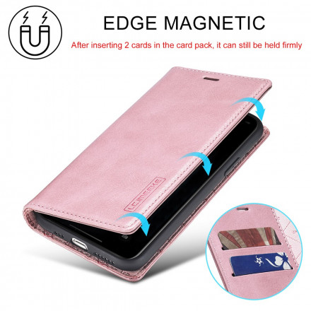 Tampa Flip Cover iPhone 11 Pro Max LC.IMEEKE Efeito Couro