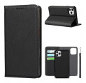 Capa Flip Cover iPhone 11 Pro Max Genuine Leather Lychee Detachable