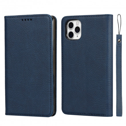 Capa Flip Cover iPhone 11 Pro Max Genuine Leather Lychee Detachable