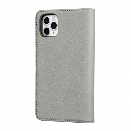 Capa Flip Cover iPhone 11 Pro Max Genuine Leather Lychee Detachable