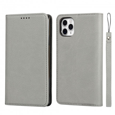 Capa Flip Cover iPhone 11 Pro Max Genuine Leather Lychee Detachable