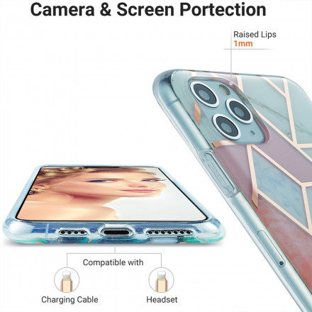 iPhone 11 Pro Max Silicone Case Marble Geometry