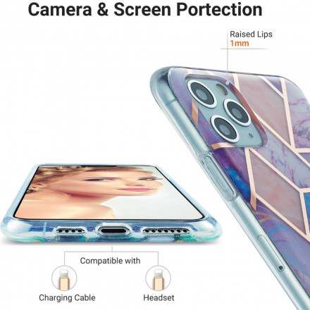 iPhone 11 Pro Max Silicone Case Marble Geometry