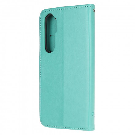 Xiaomi Mi Nota 10 Lite Case Butterflies e Flores Asiáticas