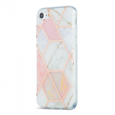 Capa iPhone SE 2 / 8 / 7 Silicone Marble Geometry