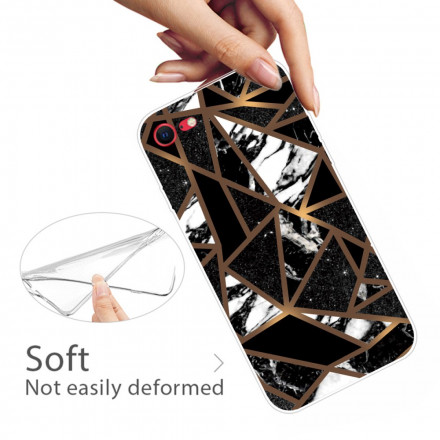 iPhone SE 2 / 8 / 7 Capa de mármore geométrico