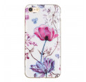 Capa iPhone SE 2 / 8 / 7 Design de flores Glitter