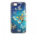 Capa iPhone SE 2 / 8 / 7 Butterfly Design Glitter