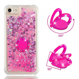 iPhone SE 2 / 8 / 7 Glitter Case com anel de suporte