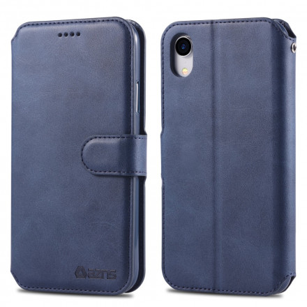 Capa para iPhone XR AZNS Efeito couro Capa para iPhone XR AZNS Efeito couro