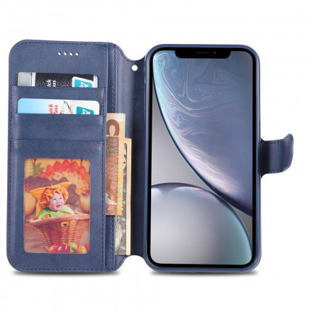 Capa para iPhone XR AZNS Efeito couro Capa para iPhone XR AZNS Efeito couro