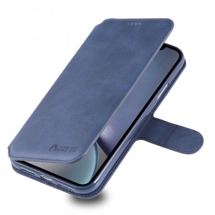Capa para iPhone XR AZNS Efeito couro Capa para iPhone XR AZNS Efeito couro