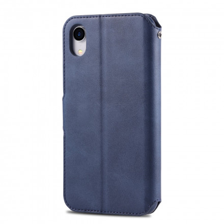 Capa para iPhone XR AZNS Efeito couro Capa para iPhone XR AZNS Efeito couro