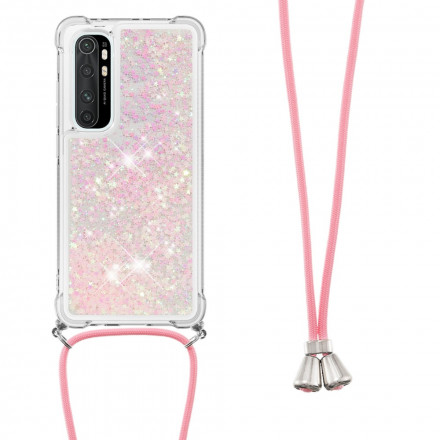 Xiaomi Mi Nota 10 Lite Case Glitter e Cordão