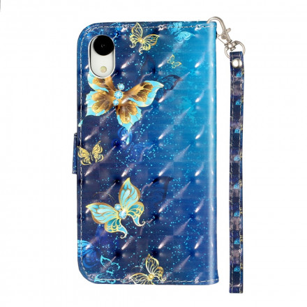 iPhone XR Light Spot Butterflies with Strap