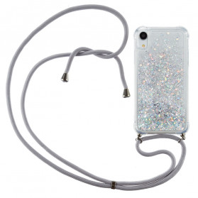 Glitter e Capa de cordãos para iPhone XR