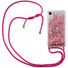 Glitter e Capa de cordãos para iPhone XR