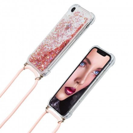 Glitter e cordÃ£o da capa do iPhone XR