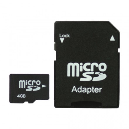 Cartão Micro SD de 4GB com Adaptador SD