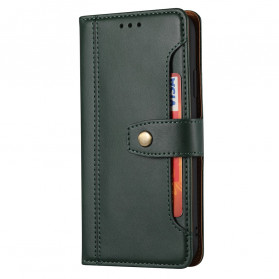 Capa e correia para cartão frontal com efeito de pele para iPhone XR