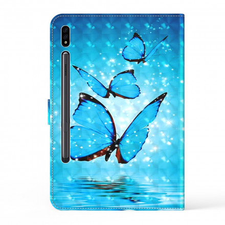 Samsung Galaxy Tab S7 Manteiga em Couro Butterflies