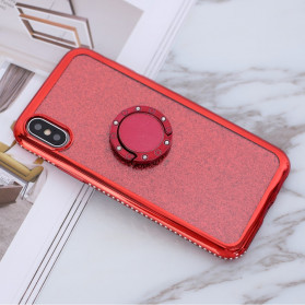 iPhone X / XS Case Glitter e Anel de Diamantes