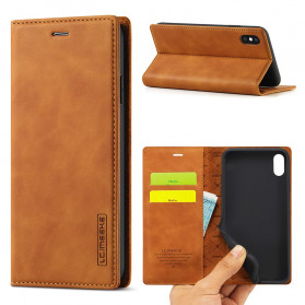Capa iPhone X / XS LC.IMEEKE Efeito Couro
