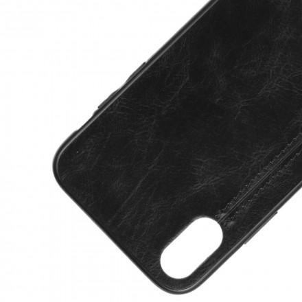 iPhone XS Max Leather efeito de couro Capa de costura