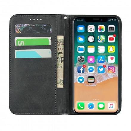 Capa iPhone XS Max Leather Effect Two-tone with Strap