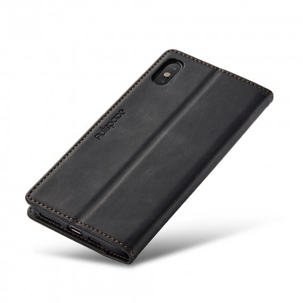 Tampa Flip Cover Tecnologia RFID do iPhone XS Max Leather Effect