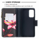 Capa Samsung Galaxy A52 4G / A52 5G Flor de bolso com fecho de correr