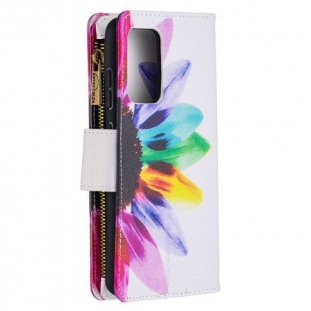 Capa Samsung Galaxy A52 4G / A52 5G Flor de Bolso com Fecho