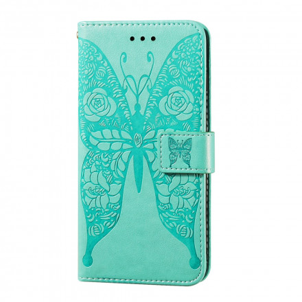 Capa Samsung Galaxy A52 4G / A52 5G Padrão de flor de borboleta