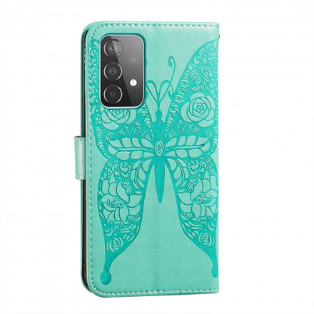 Capa Samsung Galaxy A52 4G / A52 5G Padrão de flor de borboleta