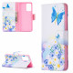 Samsung Galaxy A72 4G / A72 5G Capa pintada de borboletas e flores