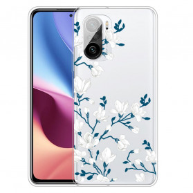 Capa Poco F3 White Flowers