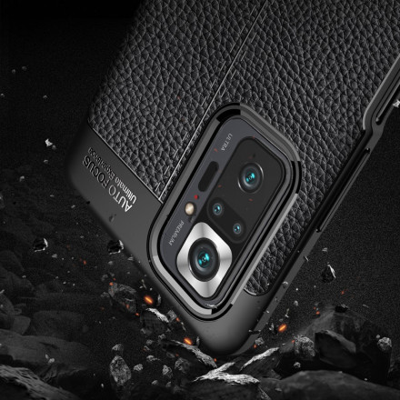 Xiaomi Redmi Note 10 Pro Capa de Couro Lychee Linha Dupla Efeito Lychee