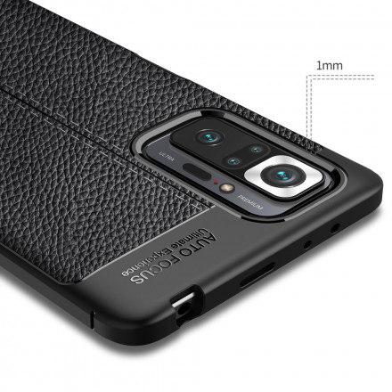 Xiaomi Redmi Note 10 Pro Capa de Couro Lychee Linha Dupla Efeito Lychee