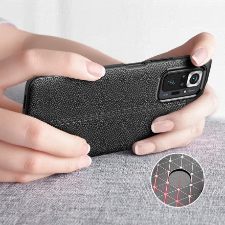 Xiaomi Redmi Note 10 Pro Capa de Couro Lychee Linha Dupla Efeito Lychee